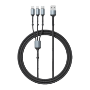 Kabel LDNIO LC93 za iPhone lightning/ Micro USB/ Type-C 3.4A sivi 1.2m